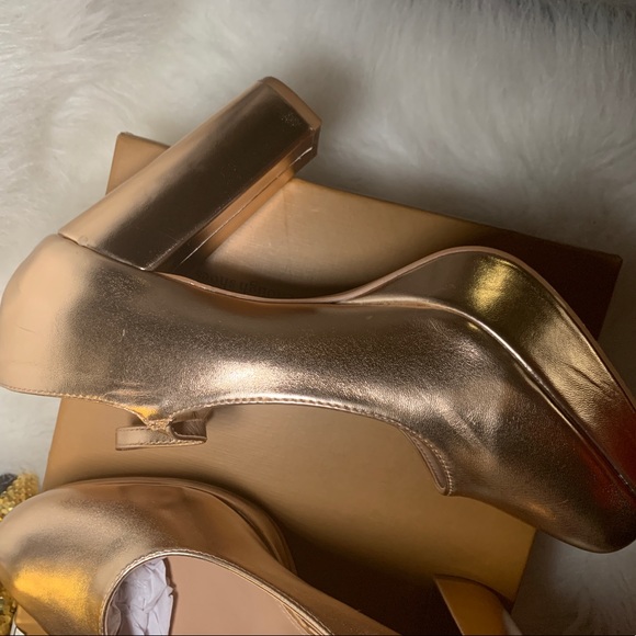 Rose Gold Platform Pumps - Picture 10 of 13